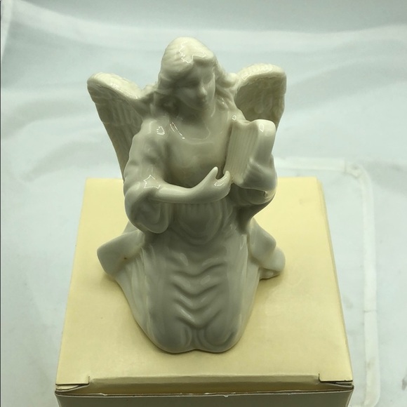 LENOX KNEELING ANGEL WITH HARP FIGURINE - Picture 1 of 8